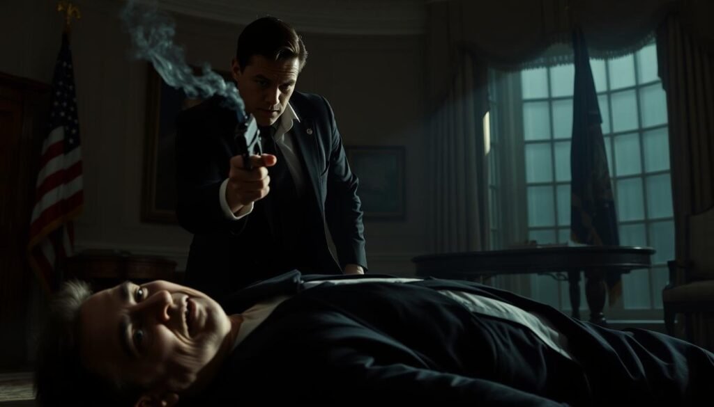 Huck shooting the President in Scandal
